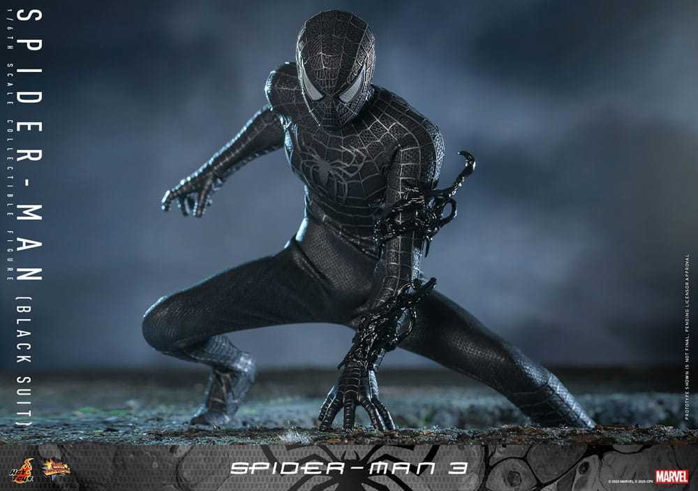 PREORDINE – Marvel Hot Toys Spider-man 3 Black Costume Suit Venom