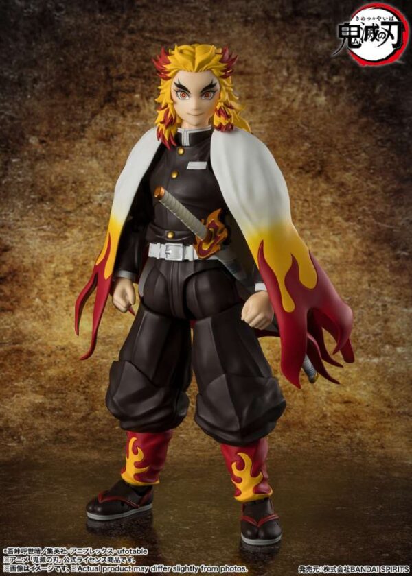 PREORDINE - Demon Slayer S.H. Figuarts Kyojuro Rengoku Action Figure Bandai - immagine 4