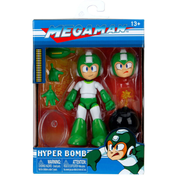 Jada Toys Mega Man Rockman Megaman Hyper Bomb Green Version + Cutman + Elec Man Action Figure Set 12 cm - immagine 5