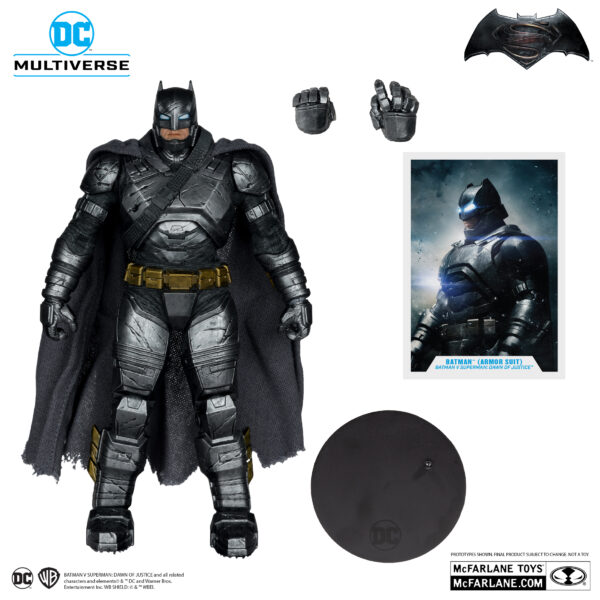 DC Multiverse Mcfarlane Toys Batman V Superman Armor Suit Movie Ben Affleck Action Figure - immagine 2