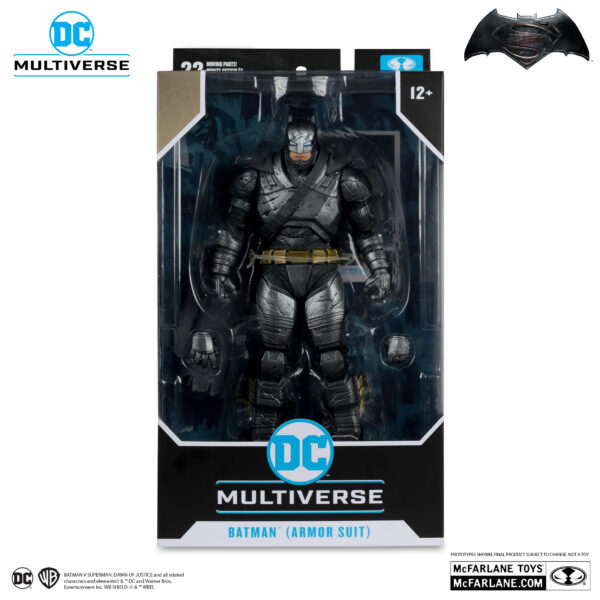 DC Multiverse Mcfarlane Toys Batman V Superman Armor Suit Movie Ben Affleck Action Figure - immagine 3