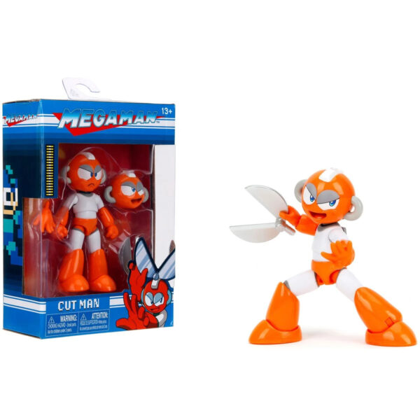 Jada Toys Mega Man Rockman Megaman Hyper Bomb Green Version + Cutman + Elec Man Action Figure Set 12 cm - immagine 7