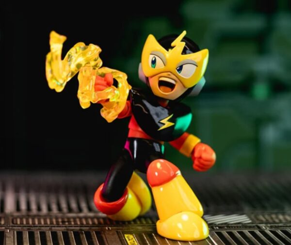 Jada Toys Mega Man Rockman Megaman Hyper Bomb Green Version + Cutman + Elec Man Action Figure Set 12 cm - immagine 4