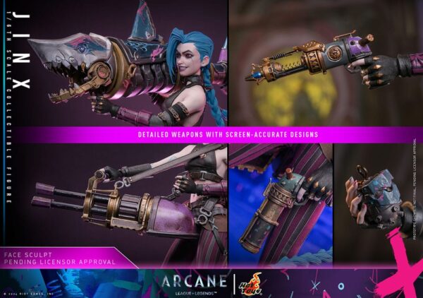 PREORDINE - Arcane Hot Toys League Of Legends Jinx Deluxe Edition Action Figure - immagine 3