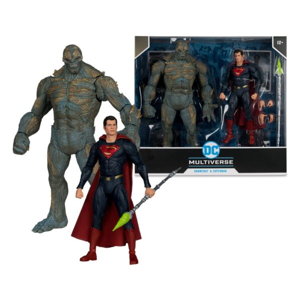 DC Multiverse Mcfarlane Toys Batman V Superman Vs Doomsday Movie Henry Cavill 2 Pack Action Figure Set