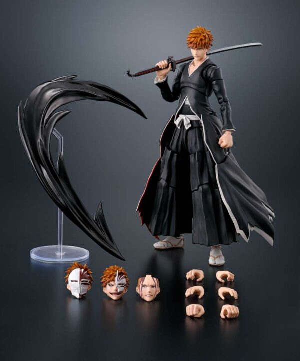 PREORDINE - Bleach S.H. Figuarts Ichigo Kurosaki Tensa Zangetsu Getsugatensho Action Figure Bandai Exclusive - immagine 6