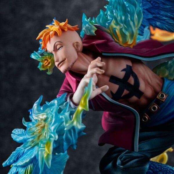 PREORDINE - One Piece Megahouse POP Portrait Of Pirates Maximum Marco Pheonix Leader Withebeard Pirates Statua Figure Bandai 30cm - immagine 2