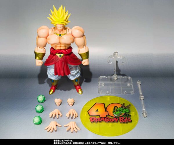 PREORDINE - Dragon Ball Z S.H. Figuarts Super Saiyan Broly 40th Anniversary Reissue Action Figure Bandai - immagine 2