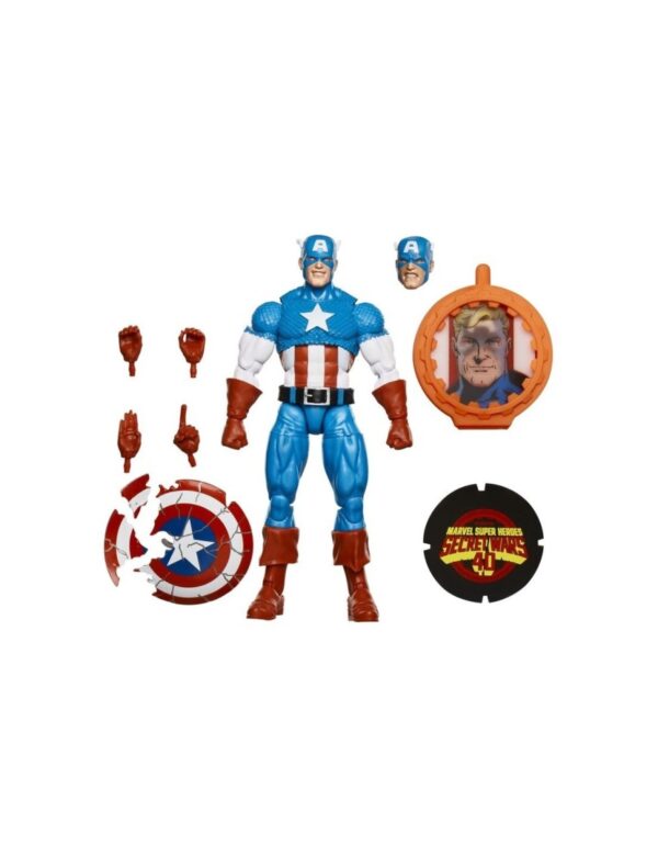 Marvel Legends Secret Wars Captain America Hasbro Action Figure 16cm - immagine 3