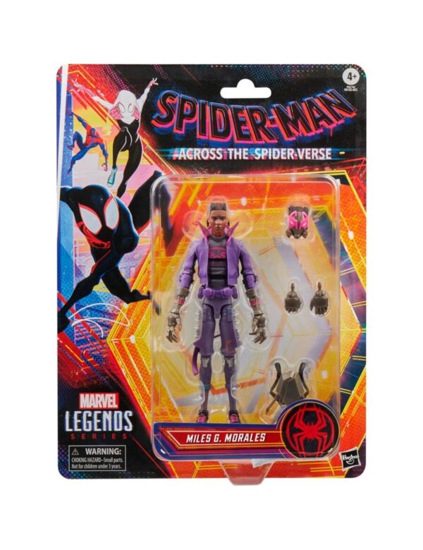 Marvel Legends Spider-man Across The Spiderverse Miles G. Morales Hasbro Movie Action Figure 16cm - immagine 2