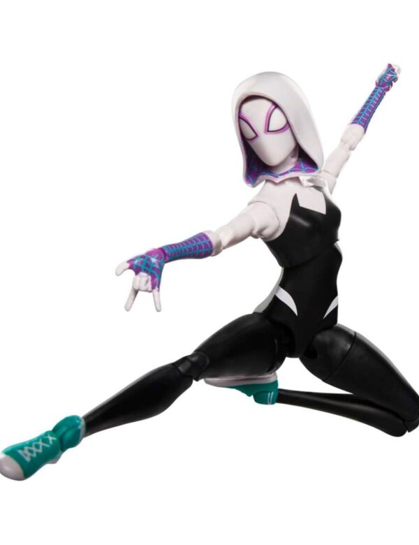 Marvel Legends Spider-man Across The Spiderverse Gwen Spider-Gwen Hasbro Movie Action Figure 16cm - immagine 7