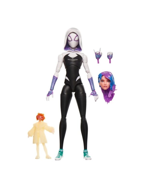 Marvel Legends Spider-man Across The Spiderverse Gwen Spider-Gwen Hasbro Movie Action Figure 16cm - immagine 3