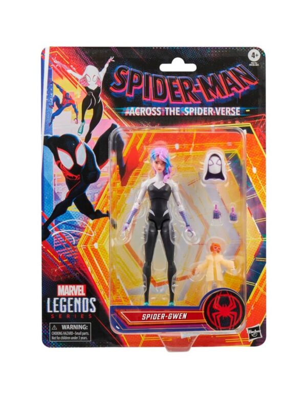 Marvel Legends Spider-man Across The Spiderverse Gwen Spider-Gwen Hasbro Movie Action Figure 16cm - immagine 2