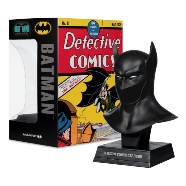 PREORDINE - Mcfarlane Toys DC Direct Batman Detective Comics #27 1st Apperance Movie Helmet Cowl Cappuccio 1:3 Replica Ufficiale 18cm