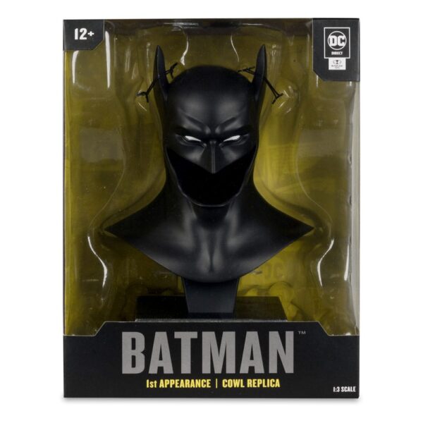 PREORDINE - Mcfarlane Toys DC Direct Batman Detective Comics #27 1st Apperance Movie Helmet Cowl Cappuccio 1:3 Replica Ufficiale 18cm - immagine 2