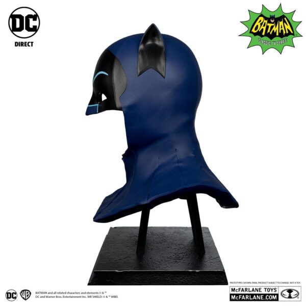 PREORDINE - Mcfarlane Toys DC Direct Batman 1966 TV Show Series Helmet Cowl Cappuccio 1:1 Replica Ufficiale Adam West 62cm - immagine 3