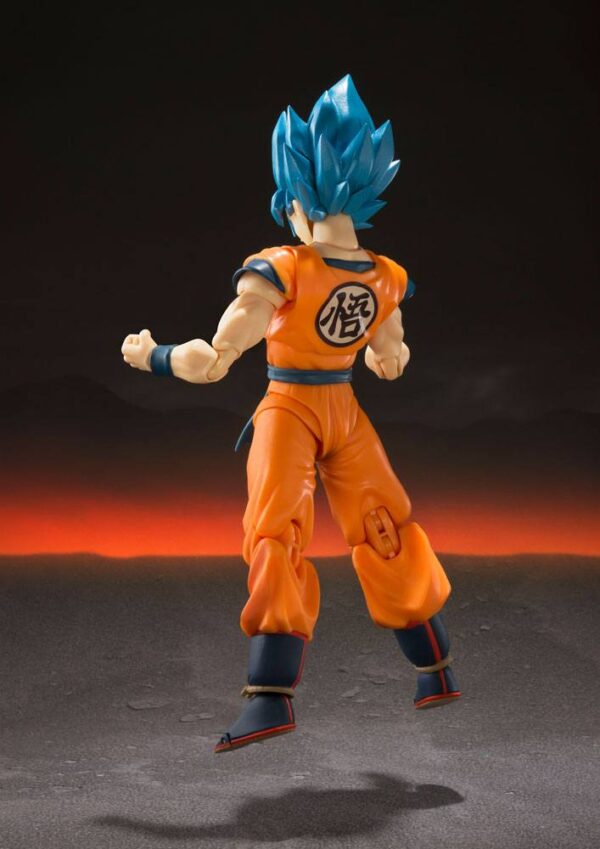 PREORDINE - Dragon Ball Z S.H. Figuarts Super Saiyan God Blue Son Goku Broly Movie Action Figure Bandai - immagine 6