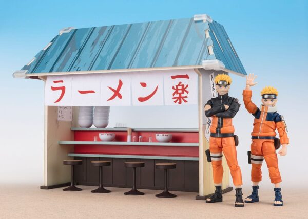 Naruto S.H.Figuarts Naruto Uzumaki Ichiraku Ristorante Chiosco Ramen Set Bandai Action Figure - immagine 3