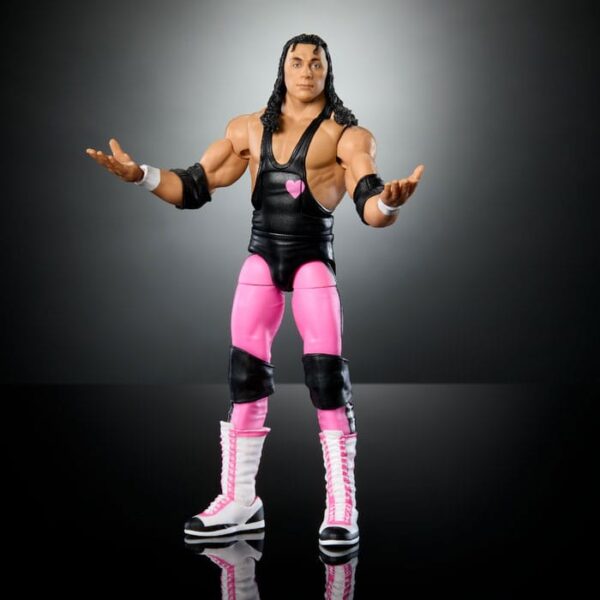 Mattel WWE Elite Collection Bret “Hit Man” Hart Exclusive Limited Edition Wrestlemania Howard Finkel Build-A-Figure Action Figure