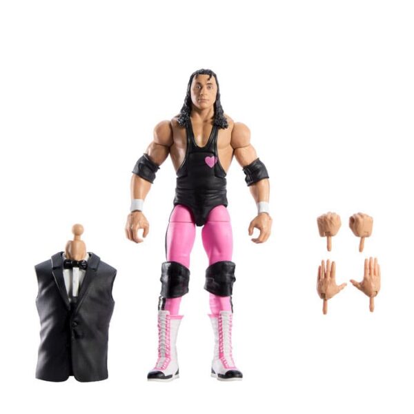 Mattel WWE Elite Collection Bret “Hit Man” Hart Exclusive Limited Edition Wrestlemania Howard Finkel Build-A-Figure Action Figure - immagine 2