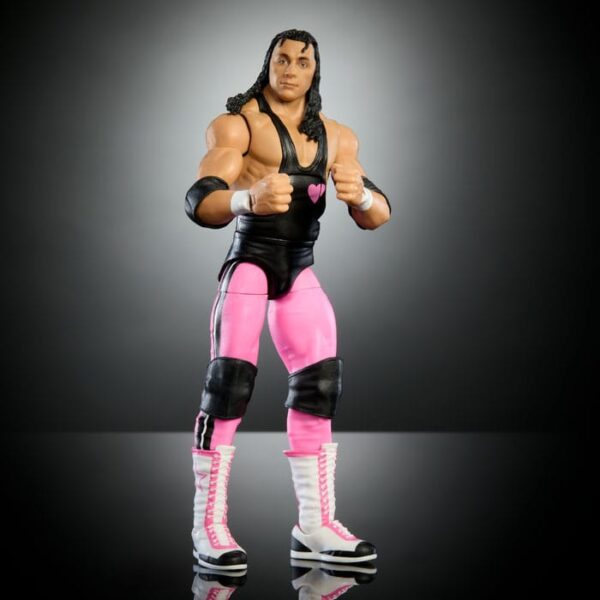 Mattel WWE Elite Collection Bret “Hit Man” Hart Exclusive Limited Edition Wrestlemania Howard Finkel Build-A-Figure Action Figure - immagine 3