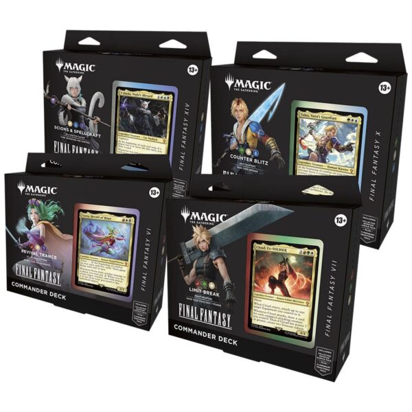 PREORDINE - Magic The Gathering X Final Fantasy Commander Decks Display Bundle (4 Mazzi da 100 carte ciascuno) INGLESE