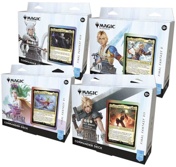 PREORDINE - Magic The Gathering X Final Fantasy Commander Decks Collector's Edition Display Bundle (4 Mazzi da 100 carte Surge Foil ciascuno) INGLESE