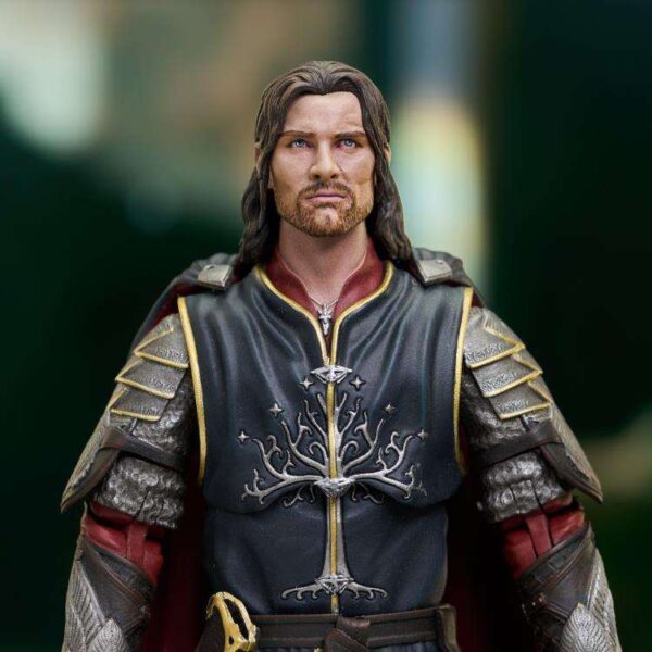 PREORDINE - Diamond Select Lord Of The Rings Aragorn King Deluxe Action Figure - immagine 2