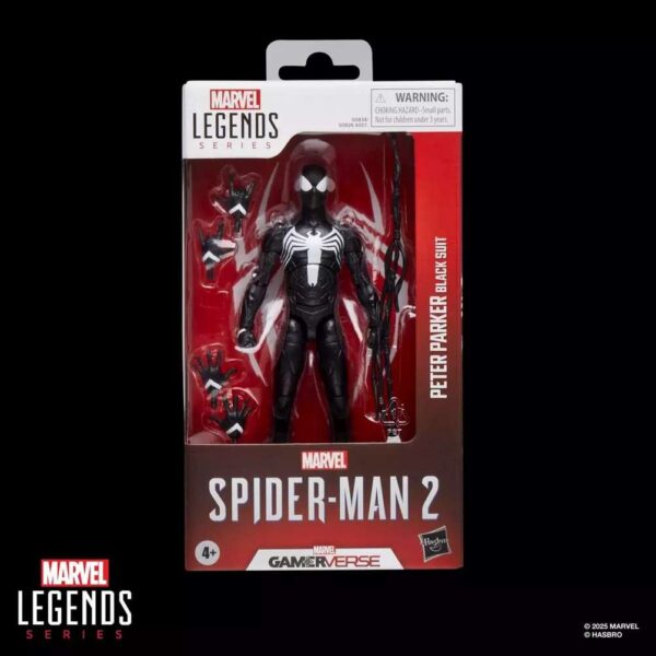 PREORDINE - Marvel Legends Gamerverse Spider-man 2 Peter Parker Symbiote Black Suit Hasbro Action Figure - immagine 4